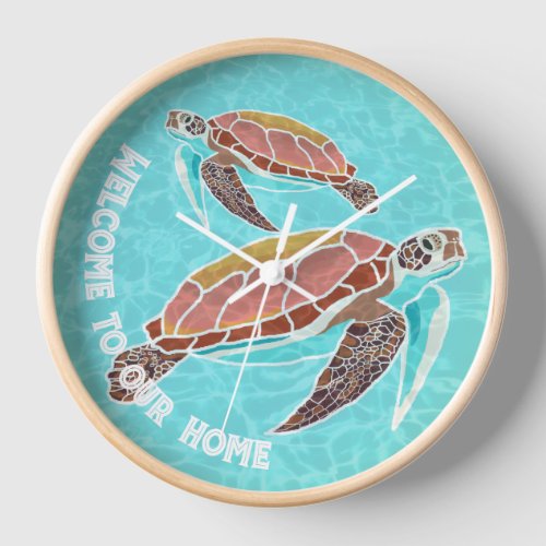 Loggerhead Sea Turtle Wall Clock