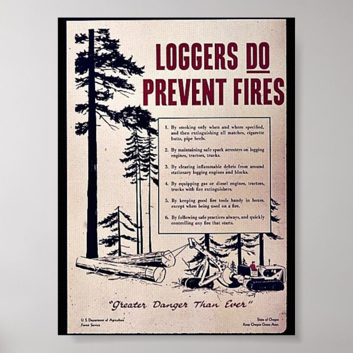 Loggers Do Prevent Fires Posters