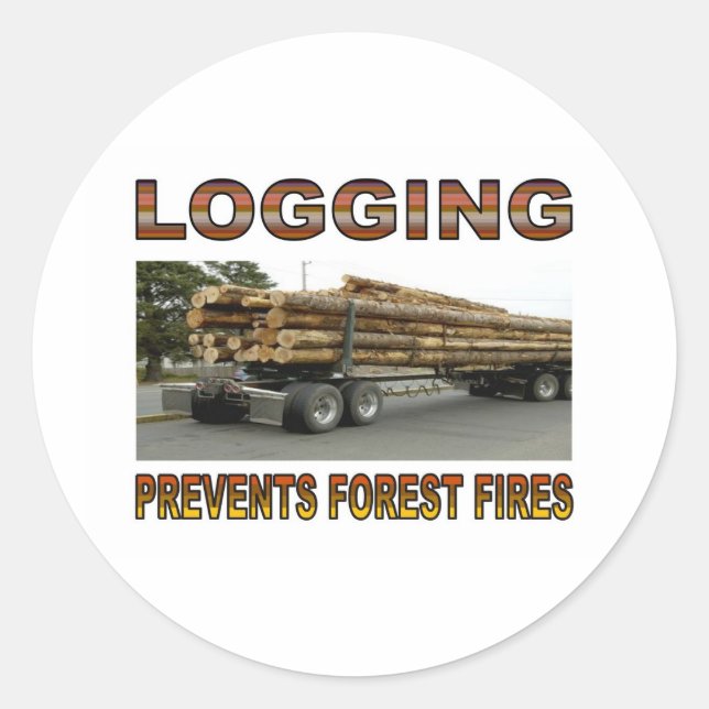 LOGGING CLASSIC ROUND STICKER (Front)
