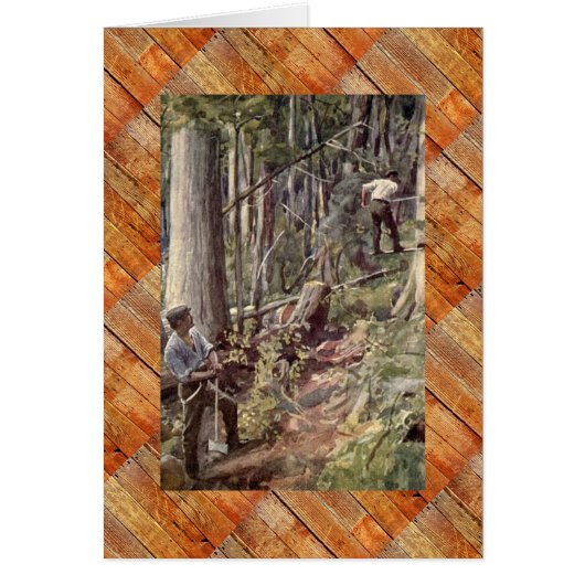 "Logging in British Columbia" Circa 1800's Cards (Front)