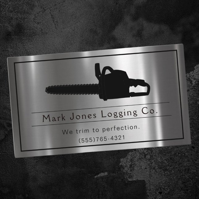 Logging Tree Trimming Saw Service Business Card (Creator Uploaded)