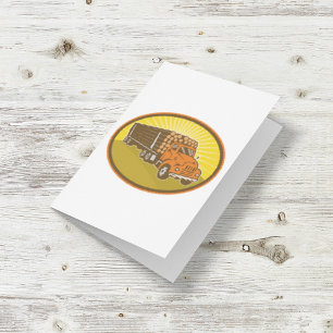 Logging Truck Wood Transport Hauler Card