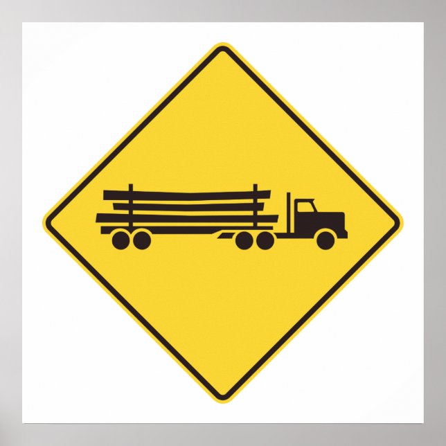 Logging Trucks Road Sign (Front)