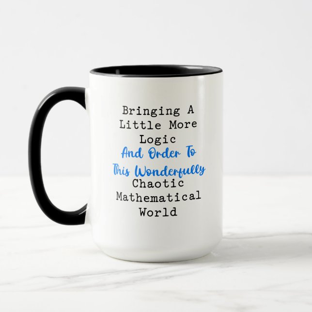 Logic Order Chaotic Mathematical World Solver Mug (Left)