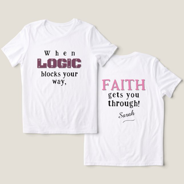 Logic vs. Faith Tri-Blend Shirt (Design Front & Back)