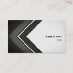 Logical Black Retro Arrow Business Card