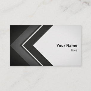 Logical Black Retro Arrow Business Card