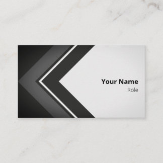 Logical Black Retro Arrow Business Card