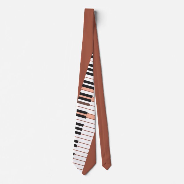 Logical Brick Black and White D7 Chord Graphic Neck Tie (Front)