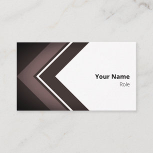 Logical Brown Retro Arrow Business Card