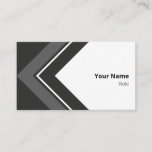 Logical Dark Grey Retro Arrow Business Card