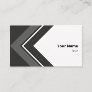 Logical Dark Grey Retro Arrow Business Card
