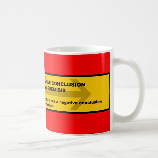 Logical Fallacy: Negative Conclusion From Affir... Coffee Mug (Right)