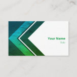 Logical Green Retro Arrow Business Card