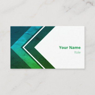 Logical Green Retro Arrow Business Card