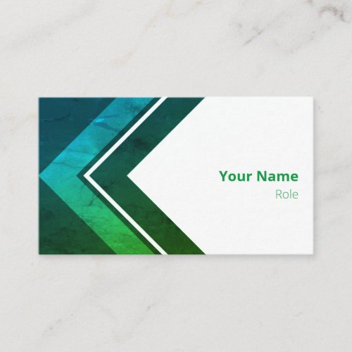 Logical Green Retro Arrow Business Card
