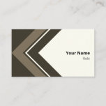 Logical Light Brown Retro Arrow Business Card