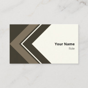 Logical Light Brown Retro Arrow Business Card