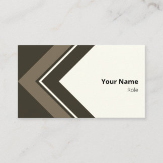 Logical Light Brown Retro Arrow Business Card
