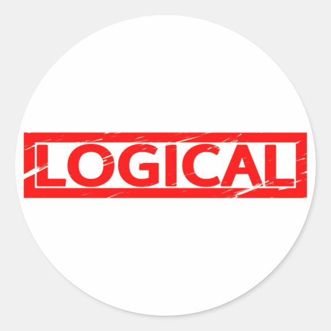 Logical Stamp Classic Round Sticker (Front)