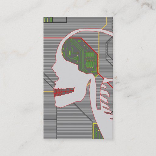 Customizable logicskull business cards
