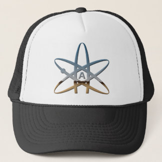 Logidea atheist atomic symbol trucker hat