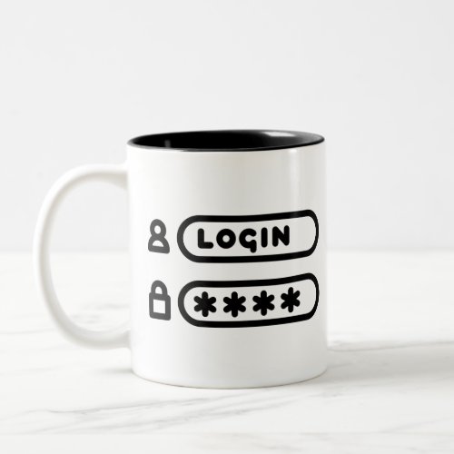 LOGIN  PASSWORD Two_Tone COFFEE MUG