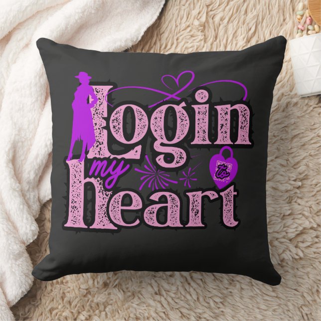 Login to my heart. Valentine's Day .Throw Pillow (Blanket)