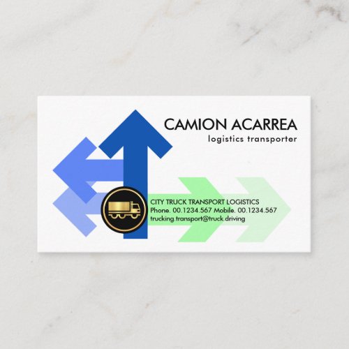 Logistic Arrows Truck Supply Chain Business Card