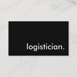 logistician. business card