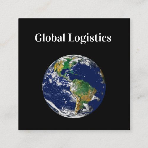 Logistics And Shipping Services Square Business Ca Square Business Card