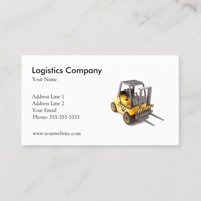 Logistics Company Business Card Template (Front)
