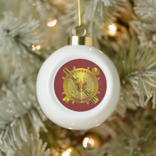 Logistics Corps Ceramic Ball Christmas Ornament
