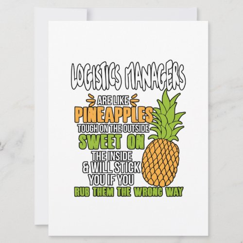 Logistics Managers Are Like Pineapples Announcement