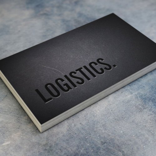 Logistics Minimalist Black Bold Text Business Card