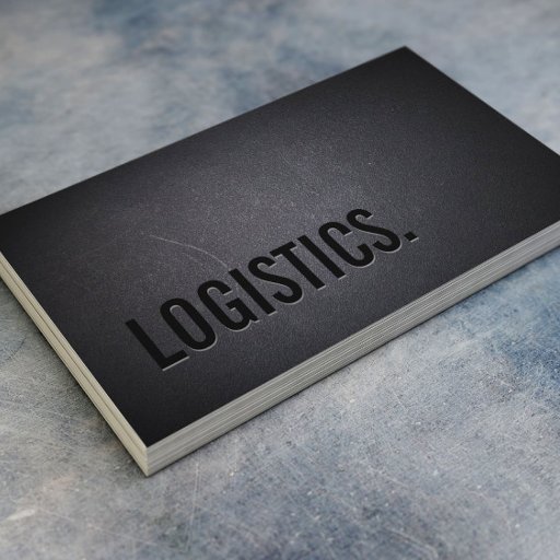 Customizable Professional Black Out Logistics Business Card