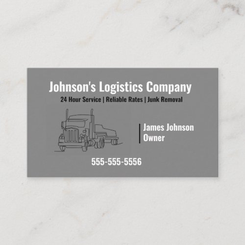 Logistics or Trucking Company Business Card