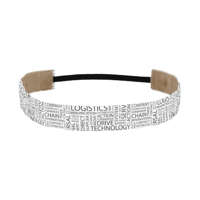 LOGISTICS pattern with words Athletic Headband (Front)