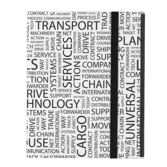 LOGISTICS pattern with words iPad Folio Case