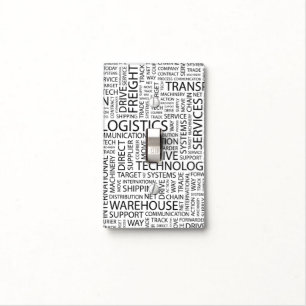 LOGISTICS pattern with words Light Switch Cover