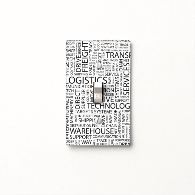 LOGISTICS pattern with words Light Switch Cover (In Situ)