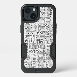 LOGISTICS pattern with words iPhone 13 Case