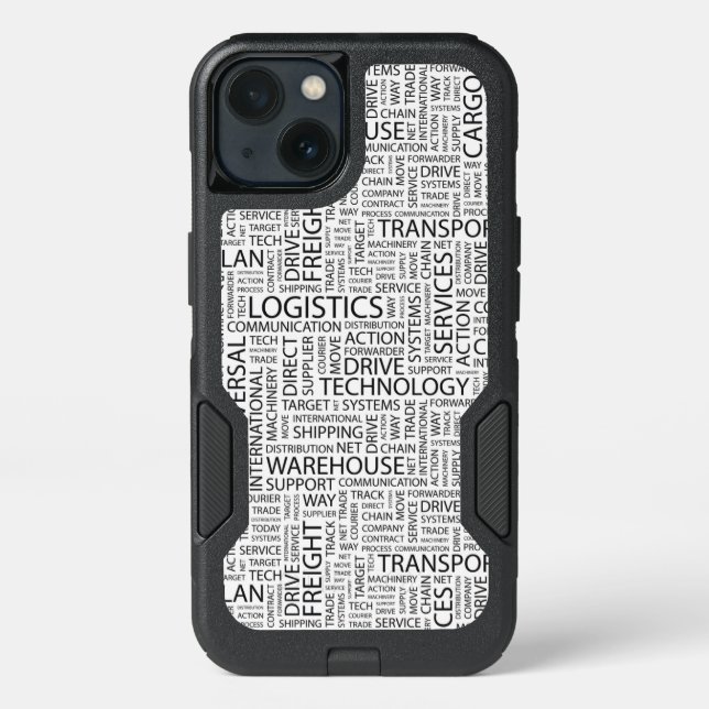 LOGISTICS pattern with words Otterbox iPhone Case (Back)