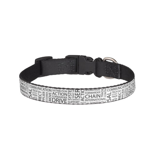LOGISTICS pattern with words Pet Collar (Front)
