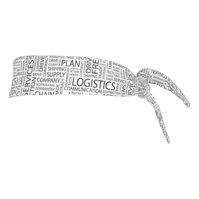 LOGISTICS pattern with words Tie Headband (Rotate 90)