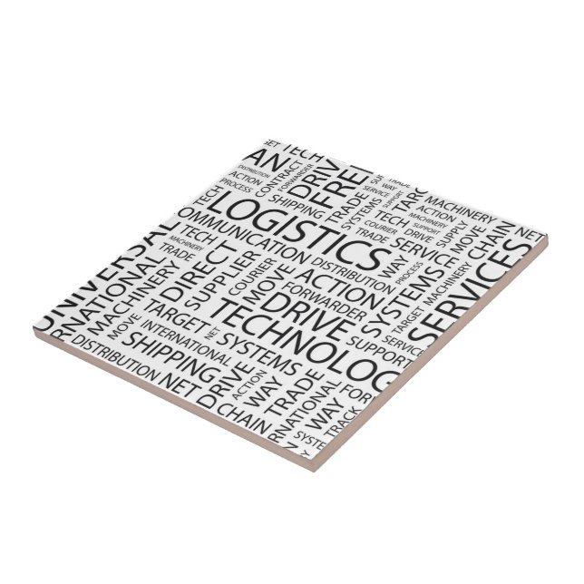 LOGISTICS pattern with words Tile (Side)