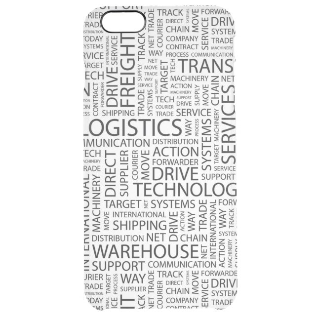 LOGISTICS pattern with words Uncommon iPhone Case (Back)