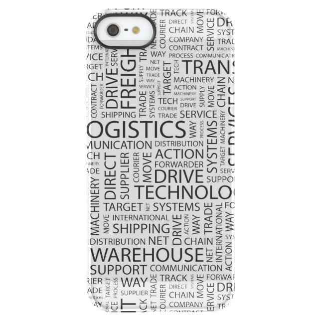 LOGISTICS pattern with words Uncommon iPhone Case (Back)