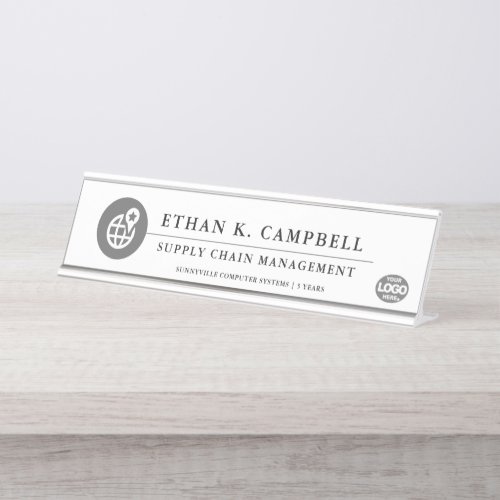 Logistics+Supply Chain | Industry symbol + Logo Desk Name Plate