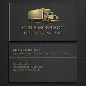 Logistics Transport Truck Services Professional Business Card